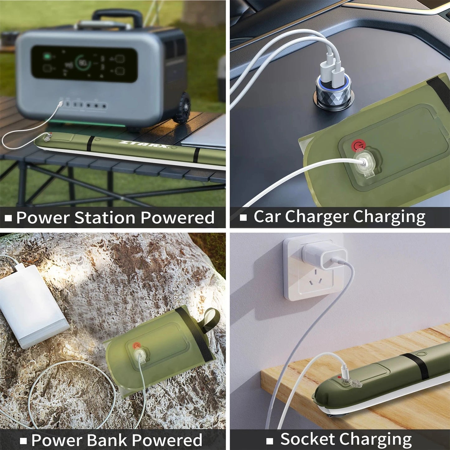 SELORSS Rechargeable Portable Camping Strong Light GlowCart