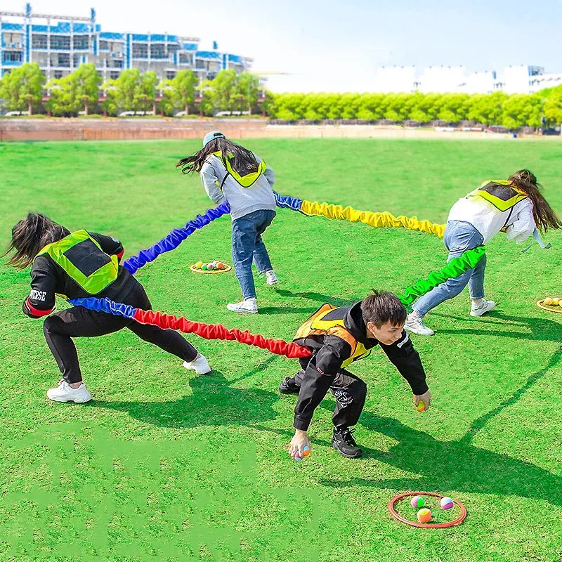 Team Building Games Outdoor Elastic Fleece Cooperative Stretchy Band Integrations Challenges Fun For Children And Adults GlowCart