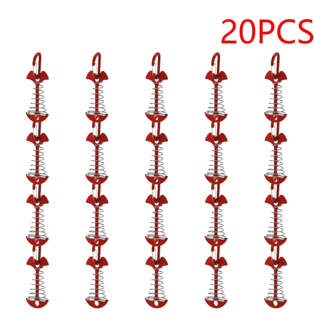 10-30pcs Deck Anchor Pegs Fishbone Tent Stakes with Spring GlowCart