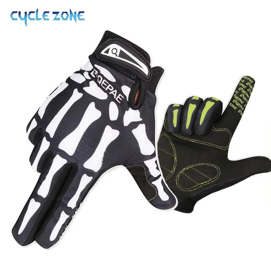 Skull Full Finger Knuckle Glove Anti-slip Mittens Motorcycle Cycling Winter Warm Mitten Unisex Sport Gloves Bicycle Equipment GlowCart