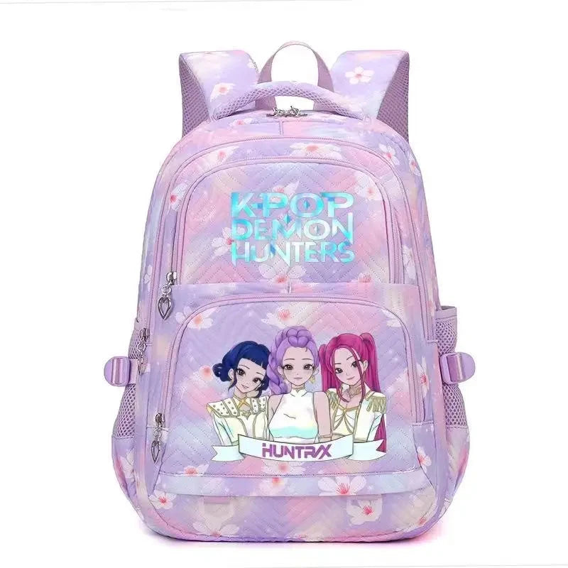 New Cartoon Kpop Demon Hunters Backpack Women Girls Large Capacity Schoolbags Children Teeneger Student Book Bags Anime Backpack GlowCart
