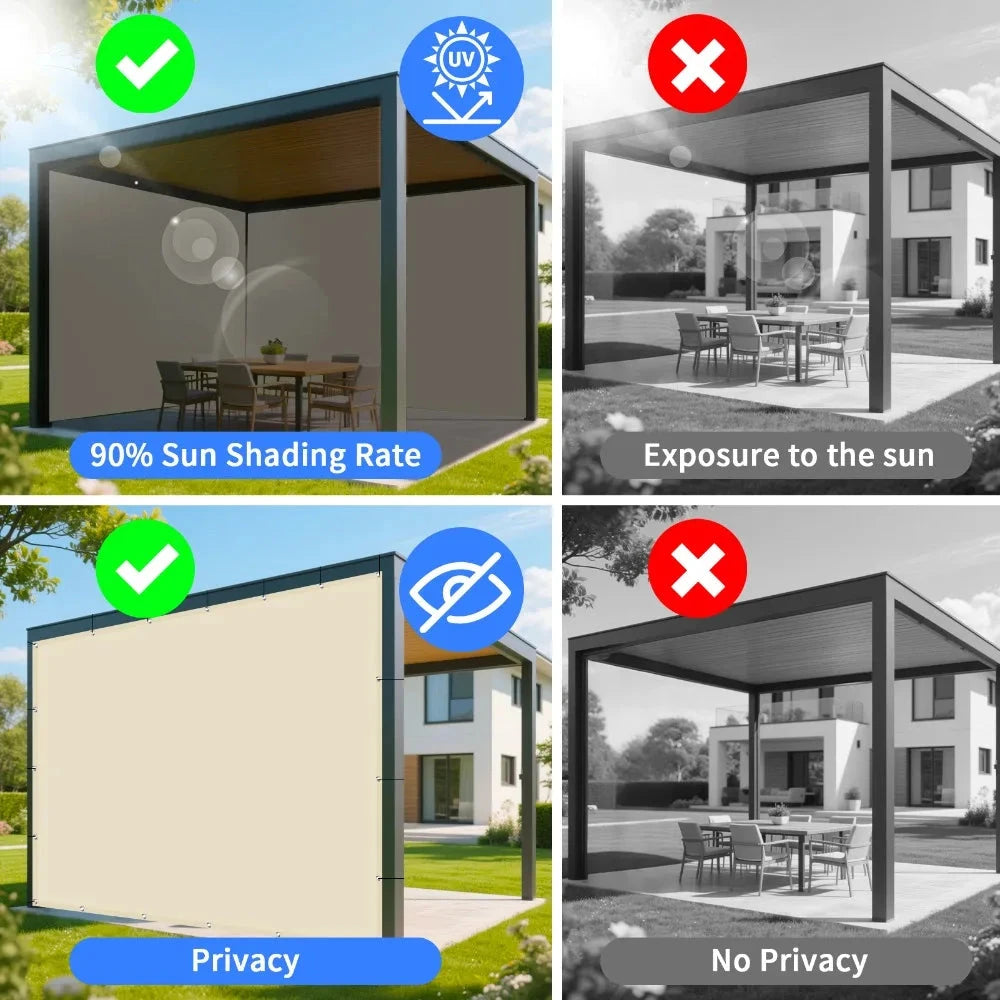 2x3/3x3/3x4/4x5M Sun Shade Sail Waterproof Outdoor Square GlowCart