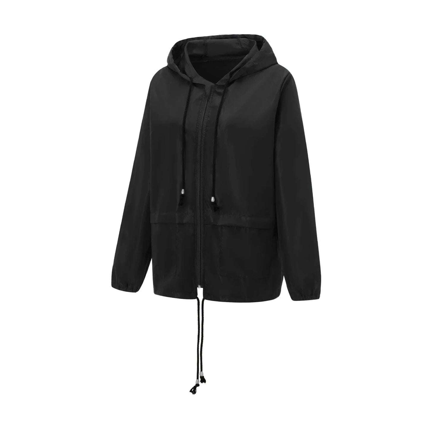 Women Packable Rain Jacket Outdoor Hooded Windbreaker with GlowCart