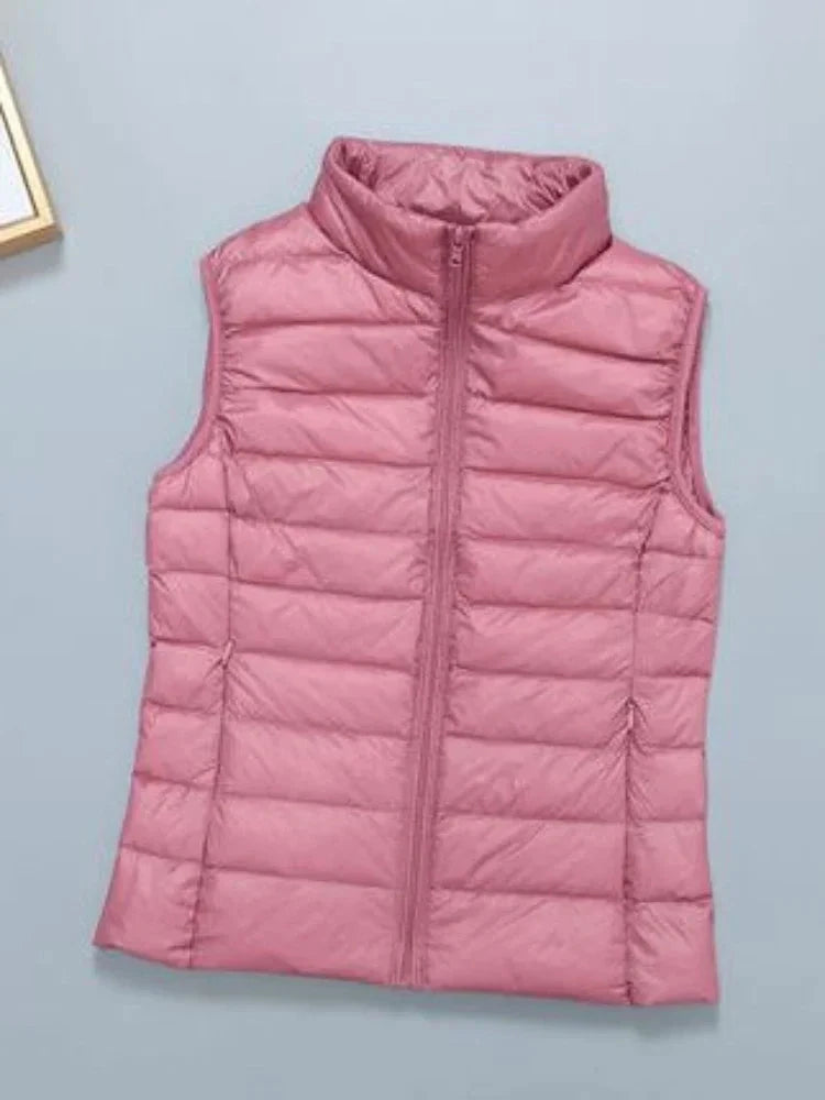 Ultra Light Slim Down Coat Women Autumn Stand Collar Thin GlowCart