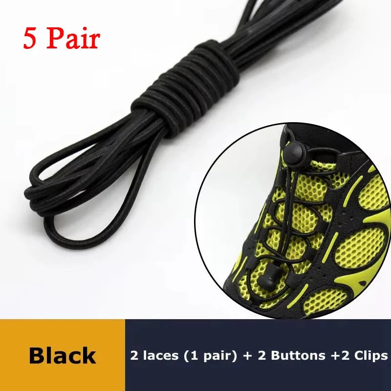 1Pair Shoelaces for Sneaker Elastic No Tie Shoe Laces GlowCart