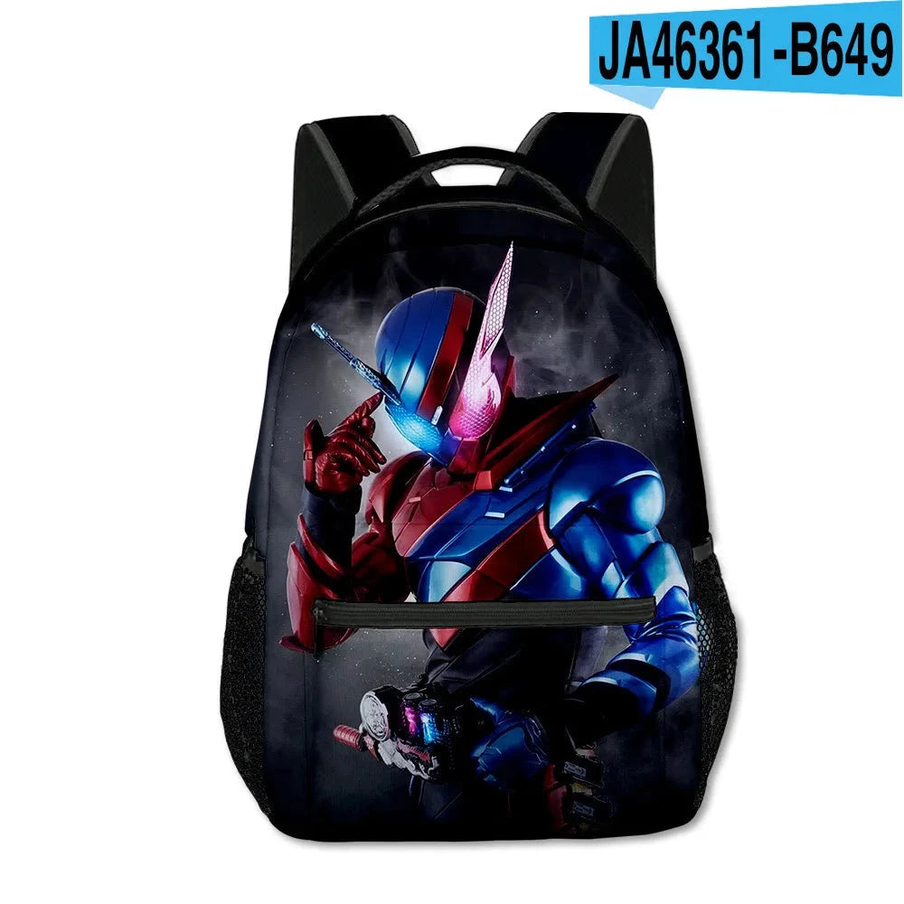 Cartoon Popular Funny Kamen Rider student Bookbag Notebook GlowCart