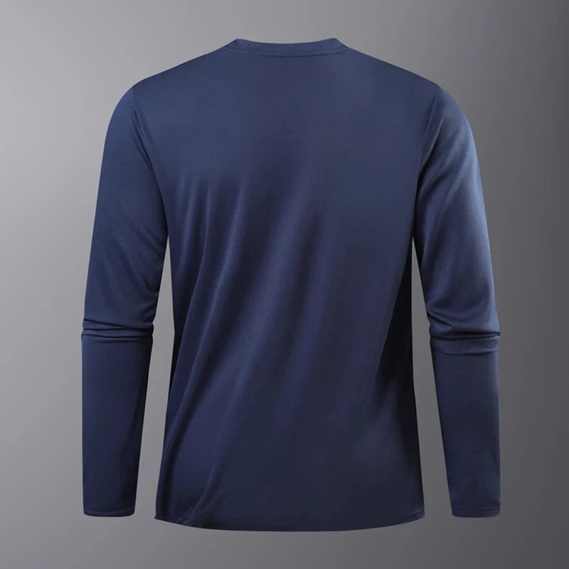 Reflective Sport Gym T Shirt Men Quick Dry Running Bodybuilding Shirts Men Long Sleeve Fitness Pullover Top Spring Autumn GlowCart