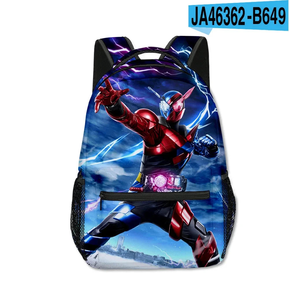 Cartoon Popular Funny Kamen Rider student Bookbag Notebook GlowCart