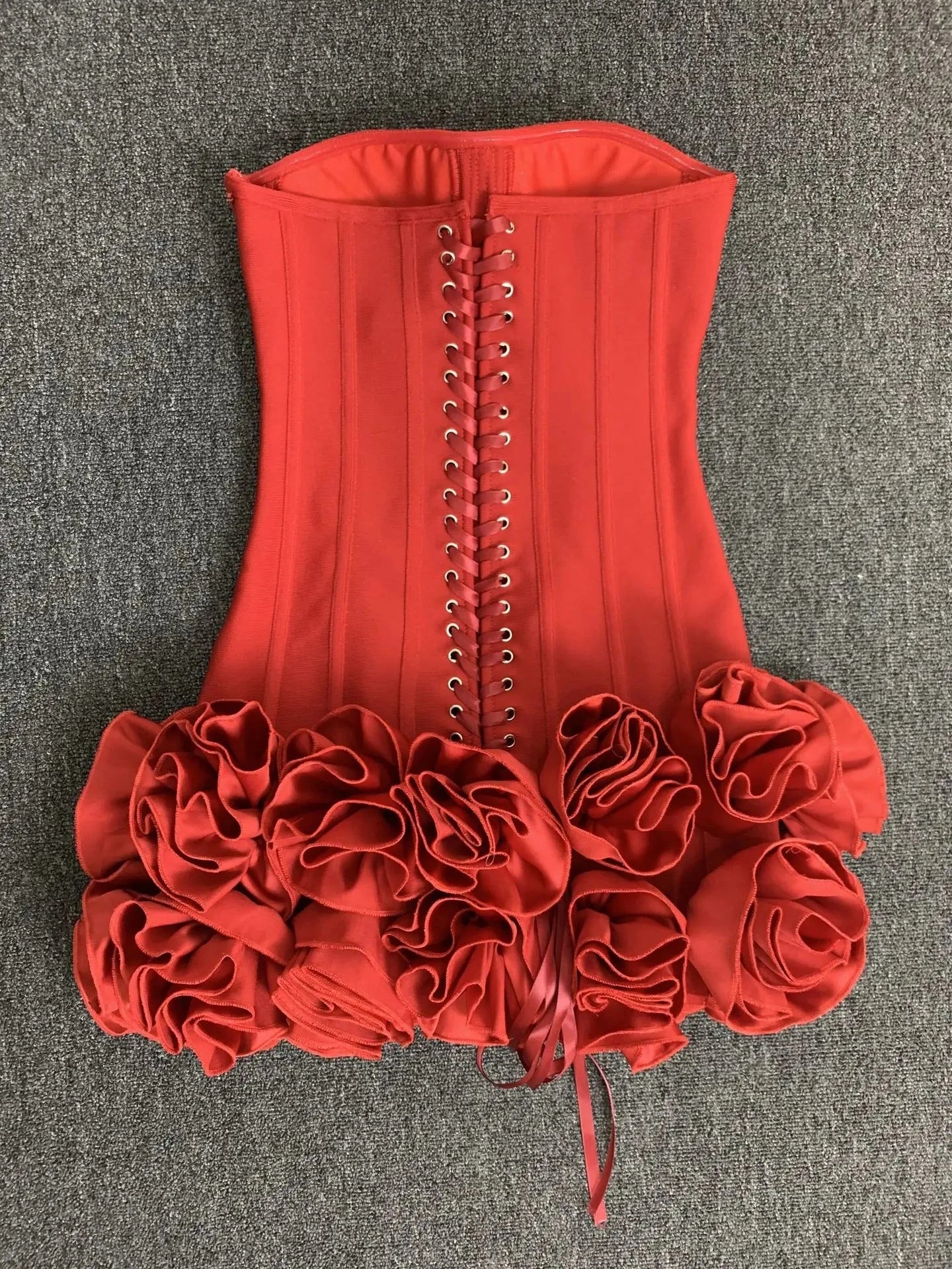 Women Red Evening Bandage Dress Hot Strapless Bodycon GlowCart