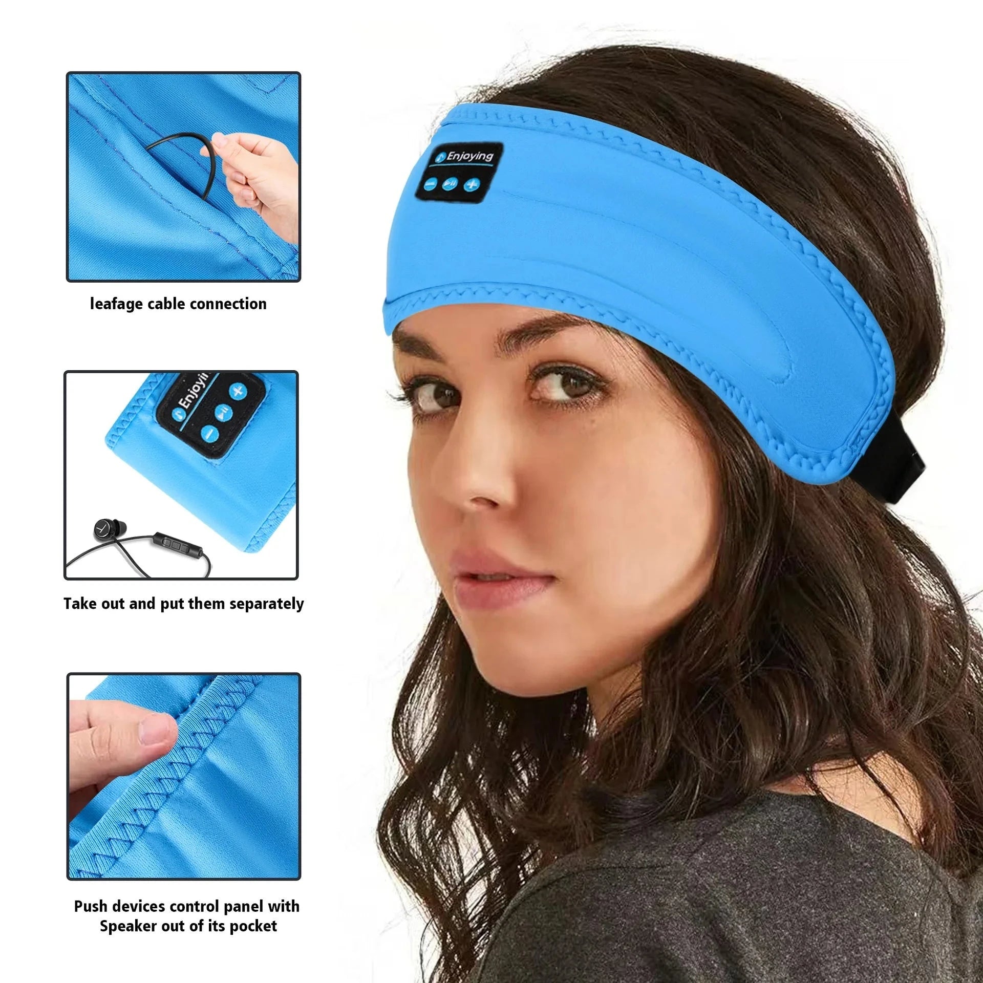 Smart Eye Mask Patch And Bluetooth Wireless Headphone 3D GlowCart