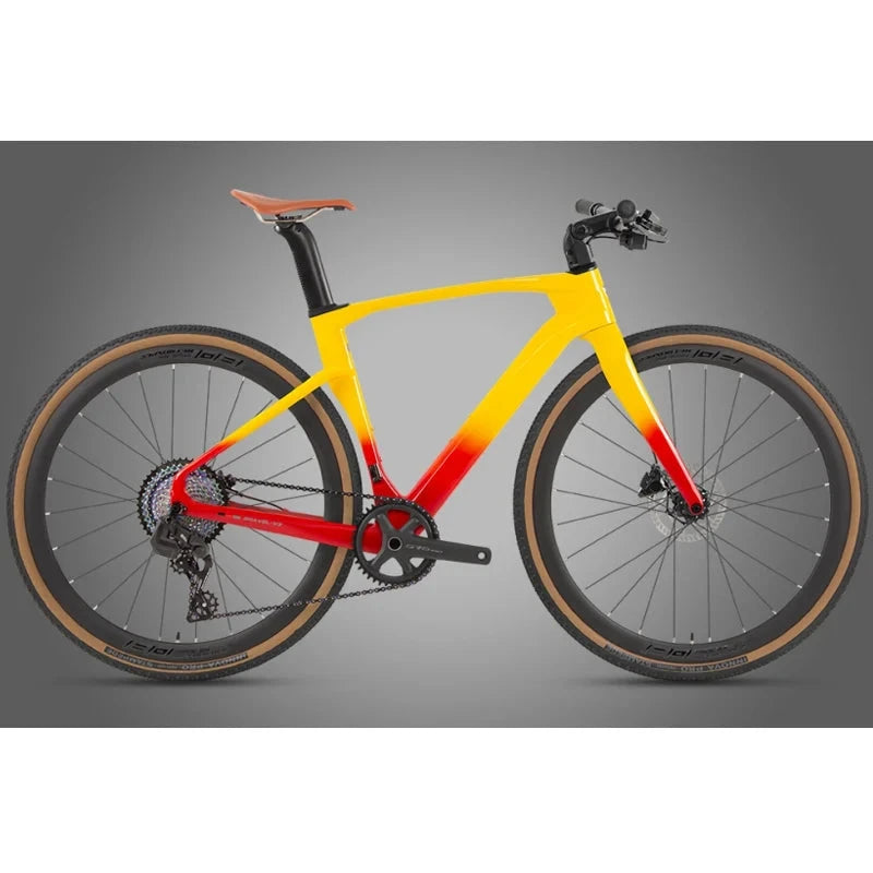 2025 New Carbon Fiber Wireless Gravel V3 Road Bike WheelTop EDS OX-13S Electronic Shifting Bicycle With Straight Handlebar GlowCart