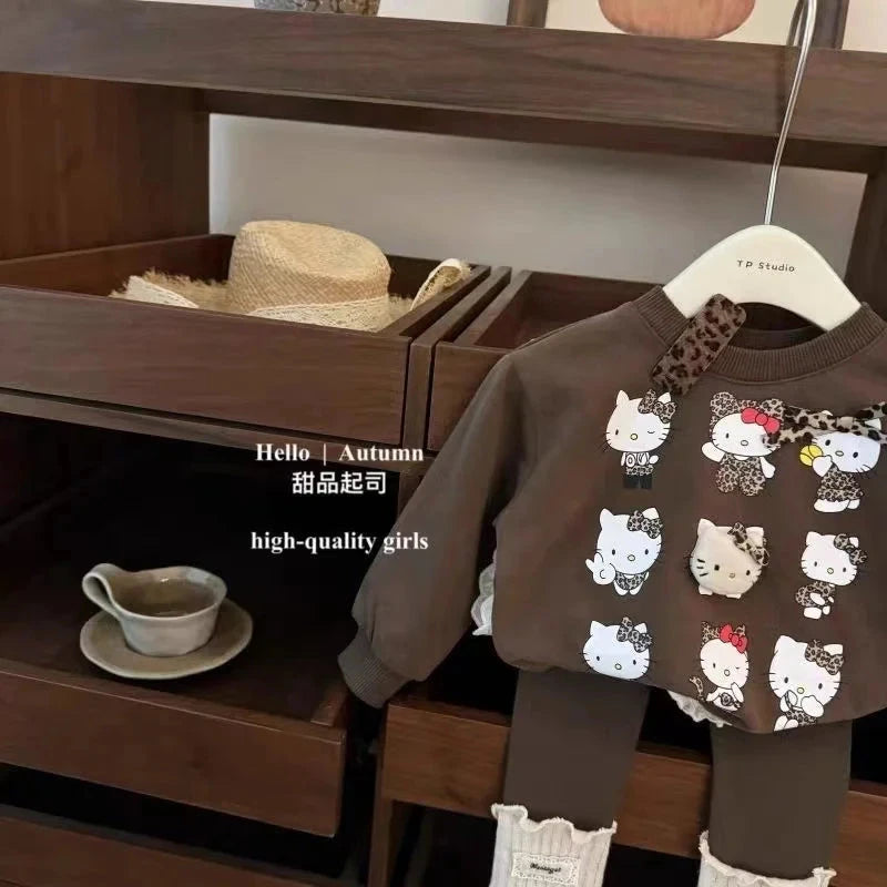 Autumn Clothes Baby Girl Cartoon Sweater Top and Legging Pant Set Children Cotton Letter Pullover Sport Trousers 2pcs Suit GlowCart