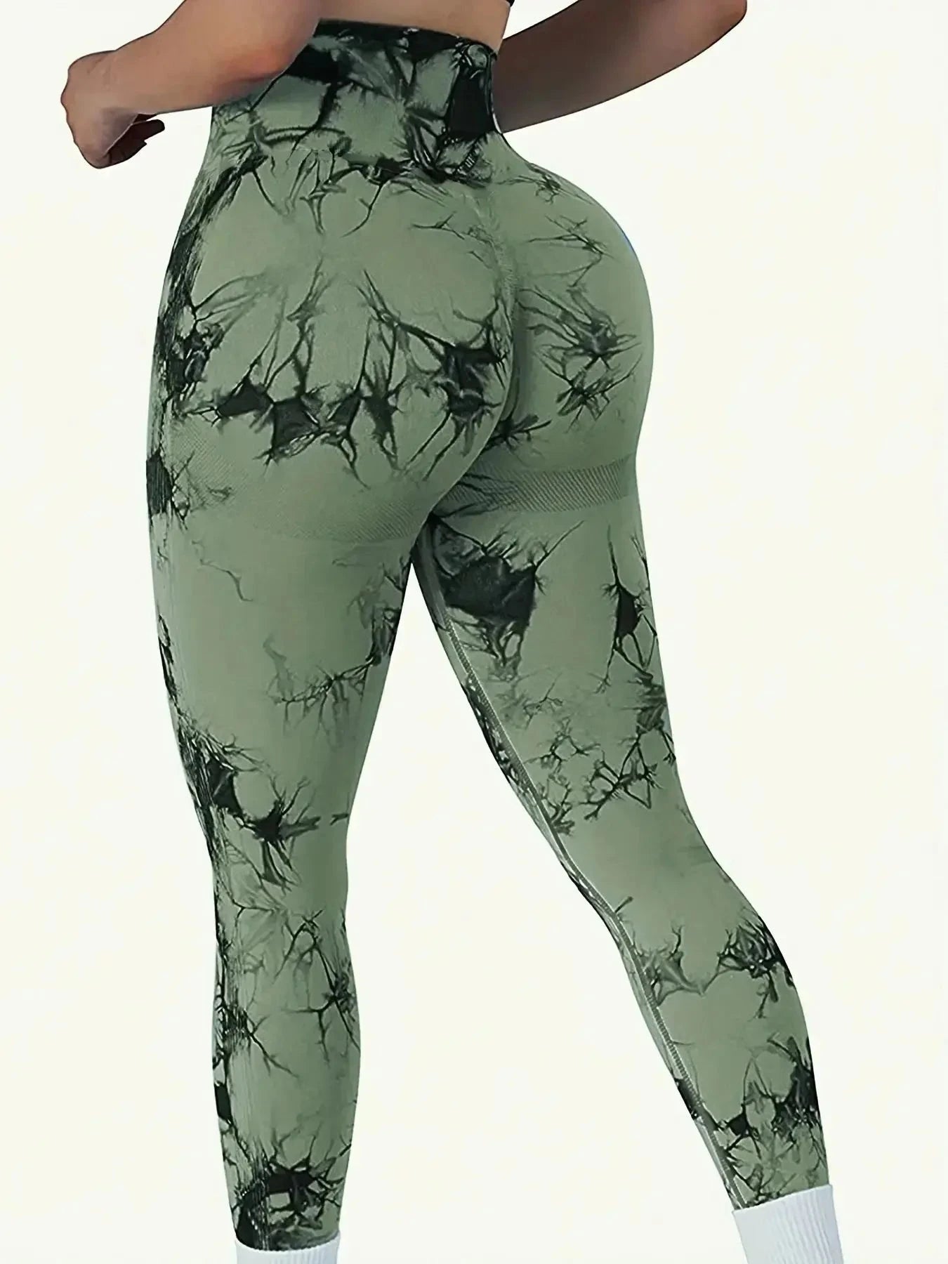 Women's Tie-Dye Seamless Peach Butt High Waist Butt Pants GlowCart