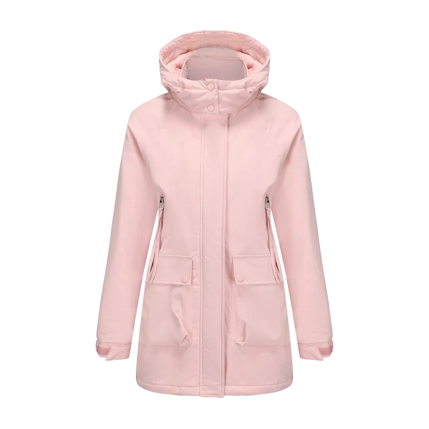 Women's Winter Jacket Coat Detachable Cap Fleece Down Parka GlowCart