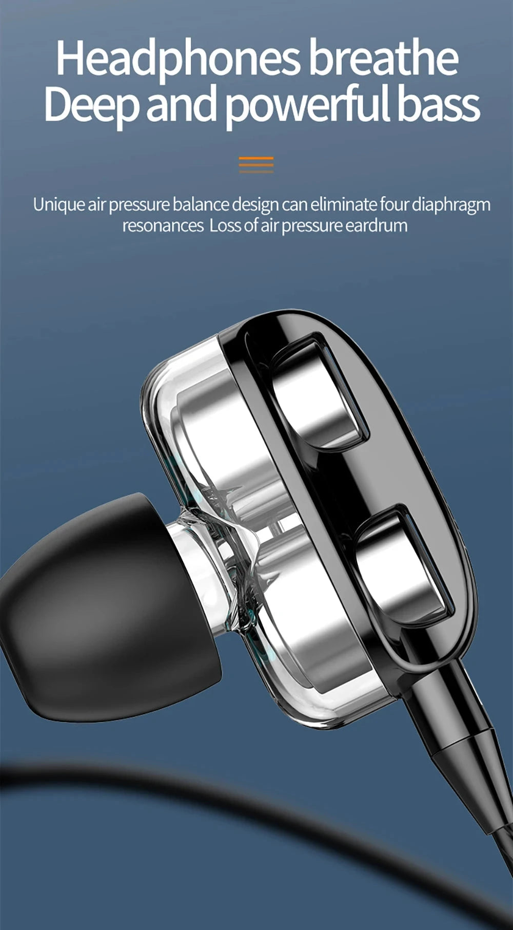 3.5mm Wired Headphones Noise Canceling In-Ear Sports GlowCart