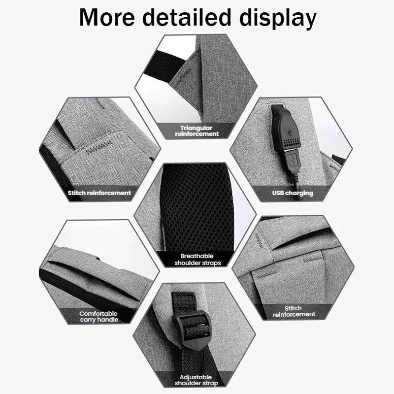 Men's Multifunctional Backpack,multi Compartment GlowCart