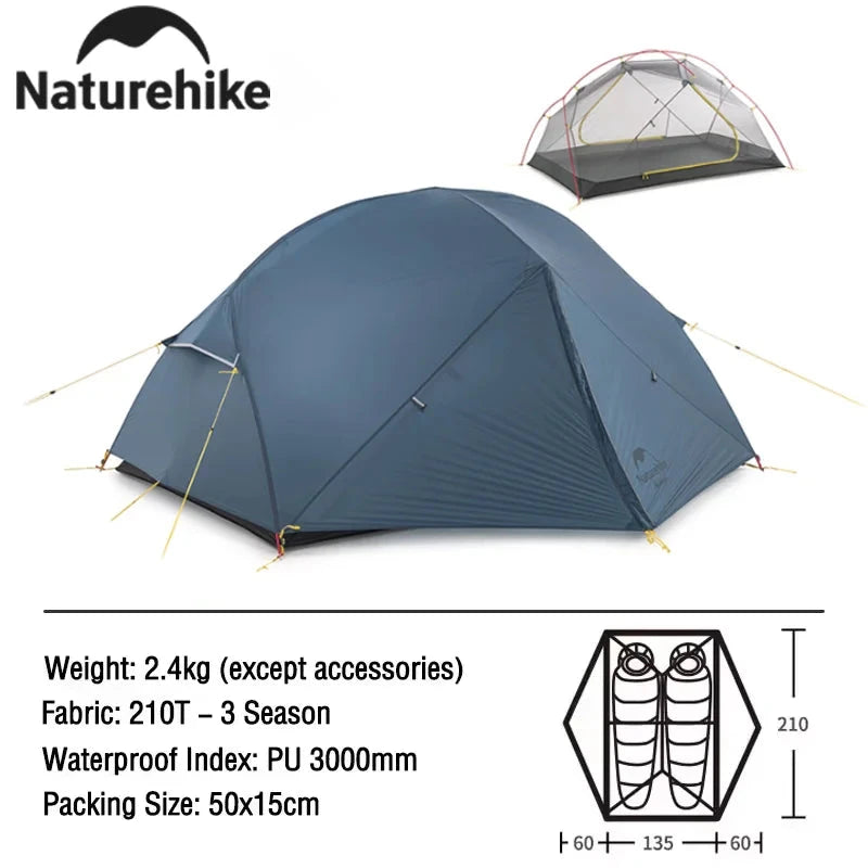 Naturehike Mongar 2 Ultralight Three Season Outdoor GlowCart