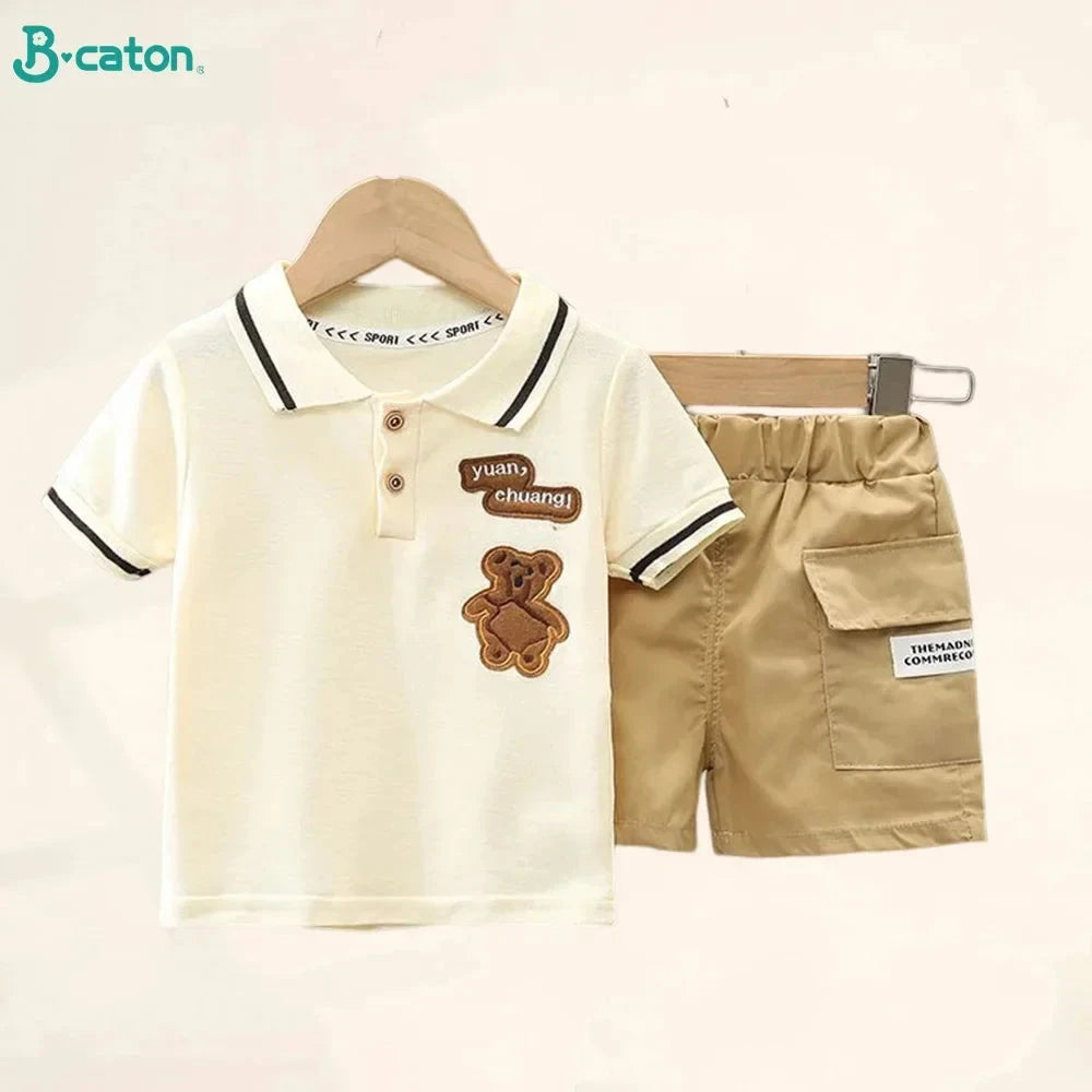 Children Clothing mother Kids Clothes Children's Sets Boys T-shirt Shorts Summer Cotton Short sleeve fashion Suit2PCS GlowCart