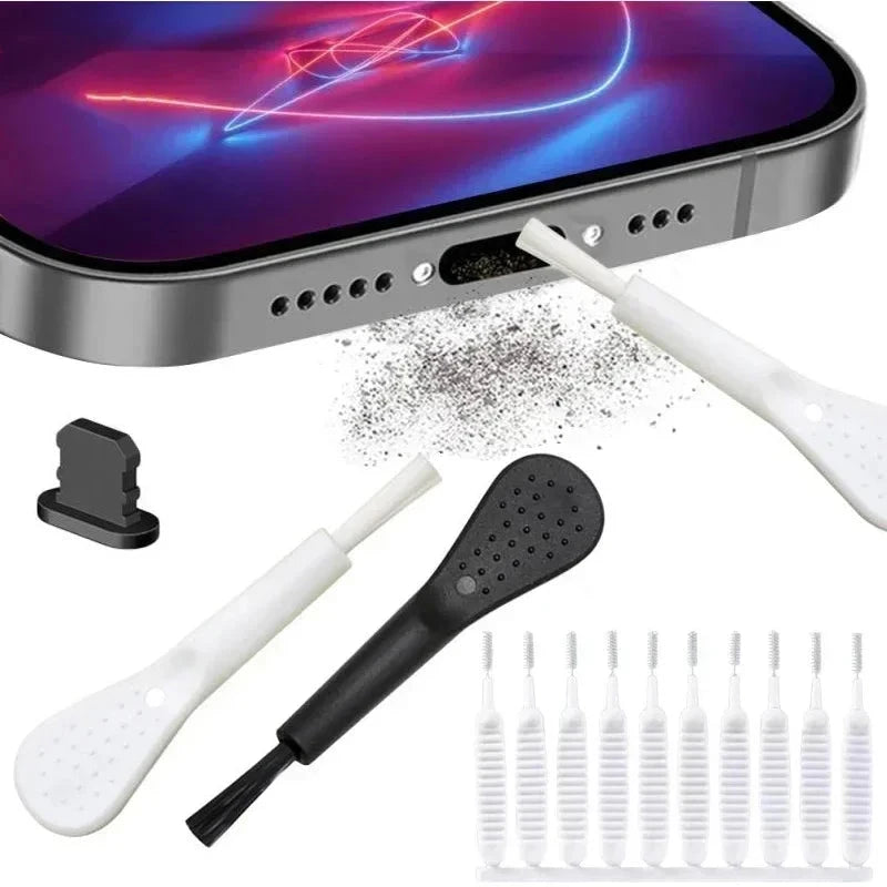 Cell Phone Charging Port Dust Plug with Cleaning Brush for GlowCart