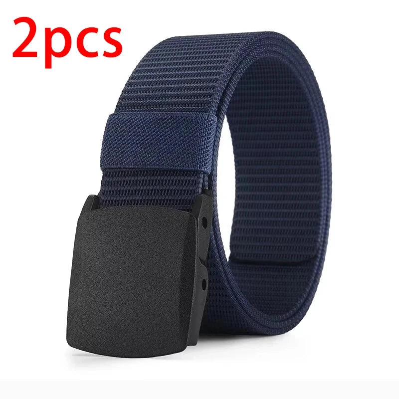 Men's Belt Outdoor Casual Canvas Belt Metal Free Training GlowCart