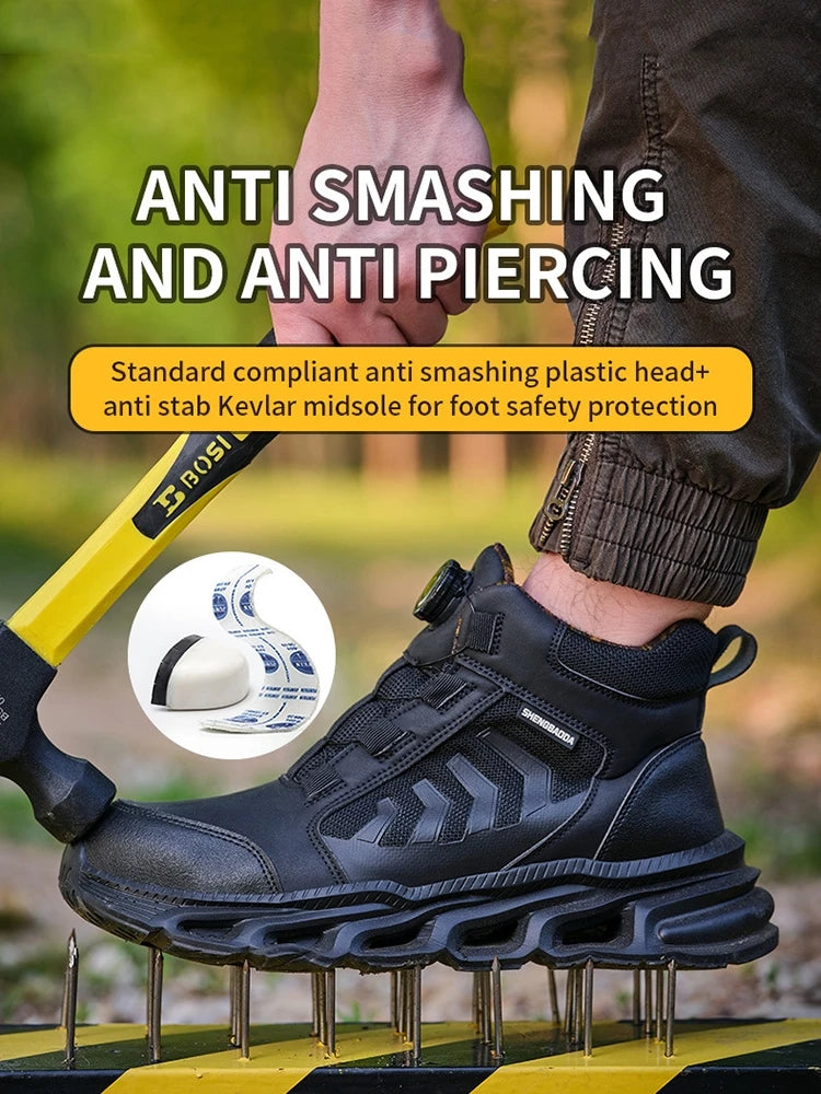 Insulation 6KV Work Safety Boots Men Anti smash Anti Puncture Security Protective Safety Shoes Men Work Shoes Plus Size 47 48 GlowCart