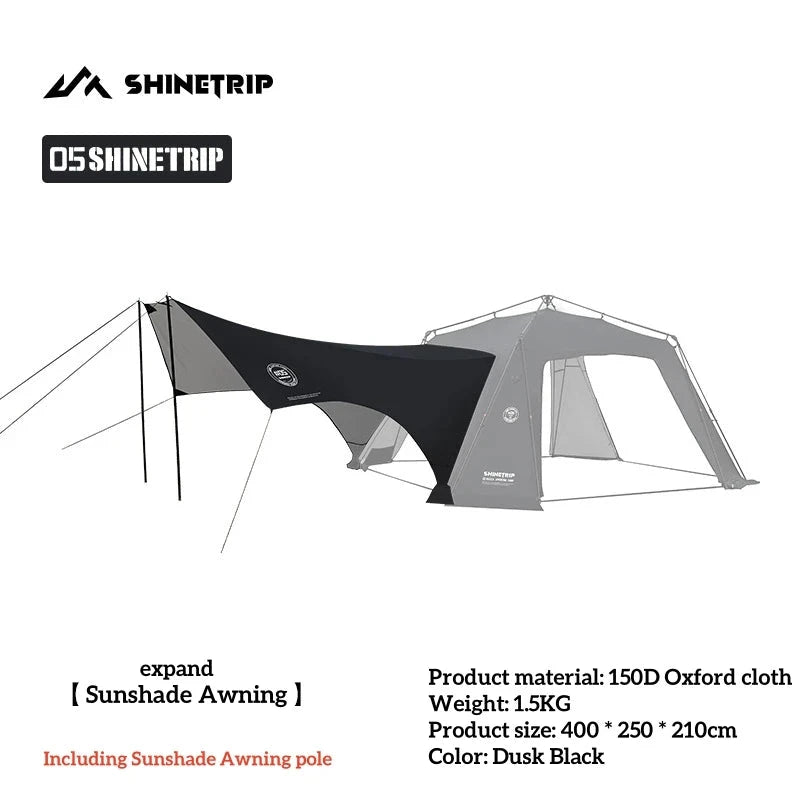 ShineTrip 05 Series Dome camping tent Quick Setup big tent GlowCart