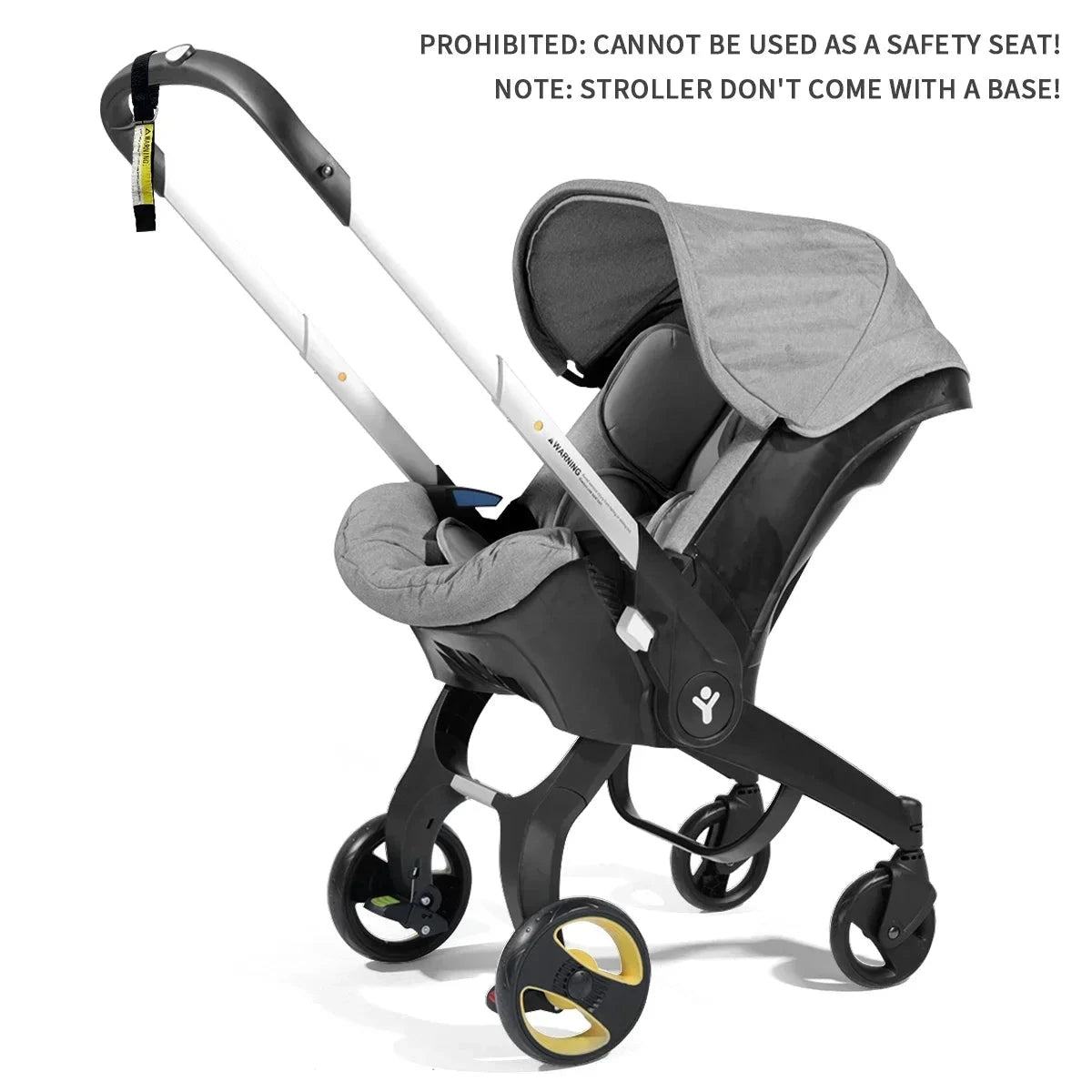 Lightweight baby stroller, folding and portable, adjustable handle direction, bidirectional push, metal frame, with awning GlowCart