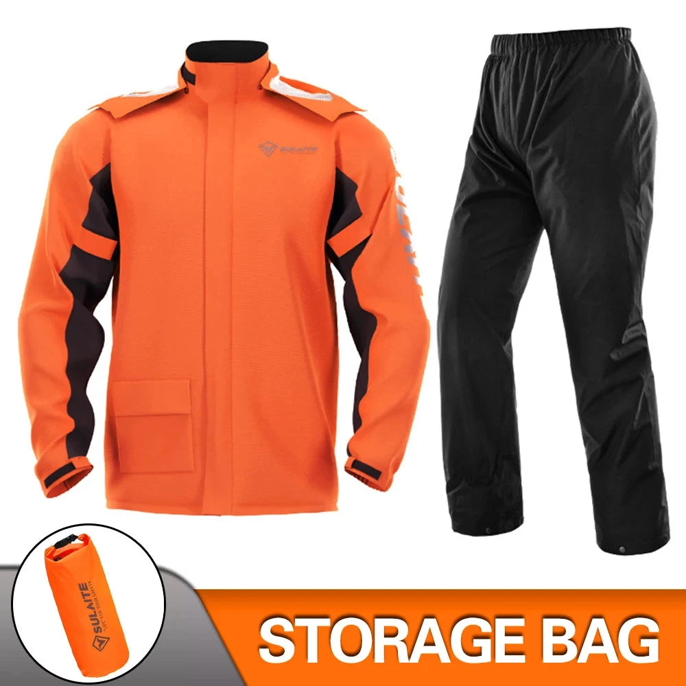Motorcycle Raincoat Suit Rainstorm Prevention Jacket Pants GlowCart