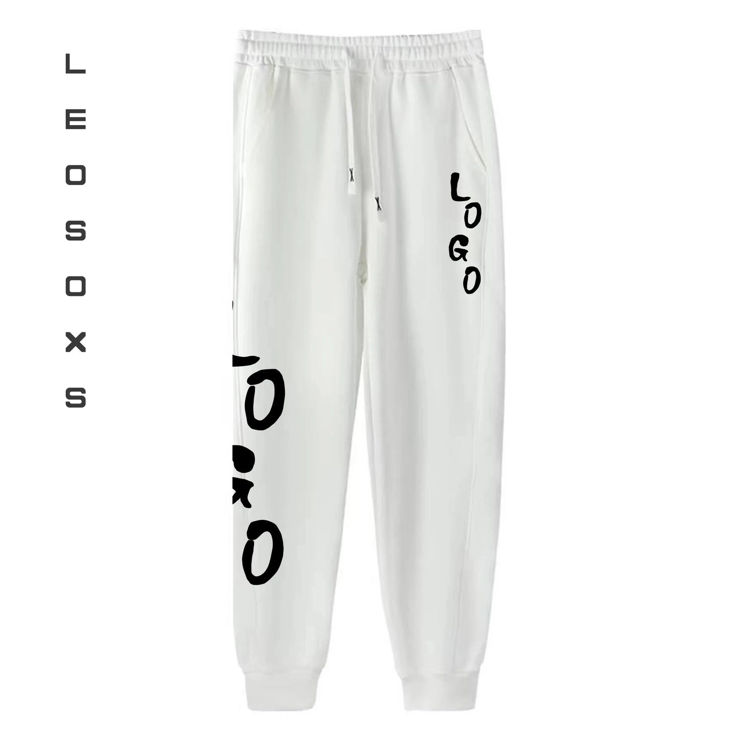 DIY Customize Your Logo Men's Casual Pants Autumn Winter GlowCart