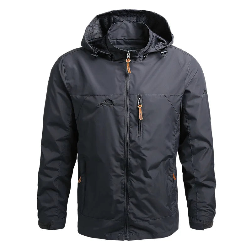 Windbreaker Men Tactical Jacket Waterproof Outdoor Hooded