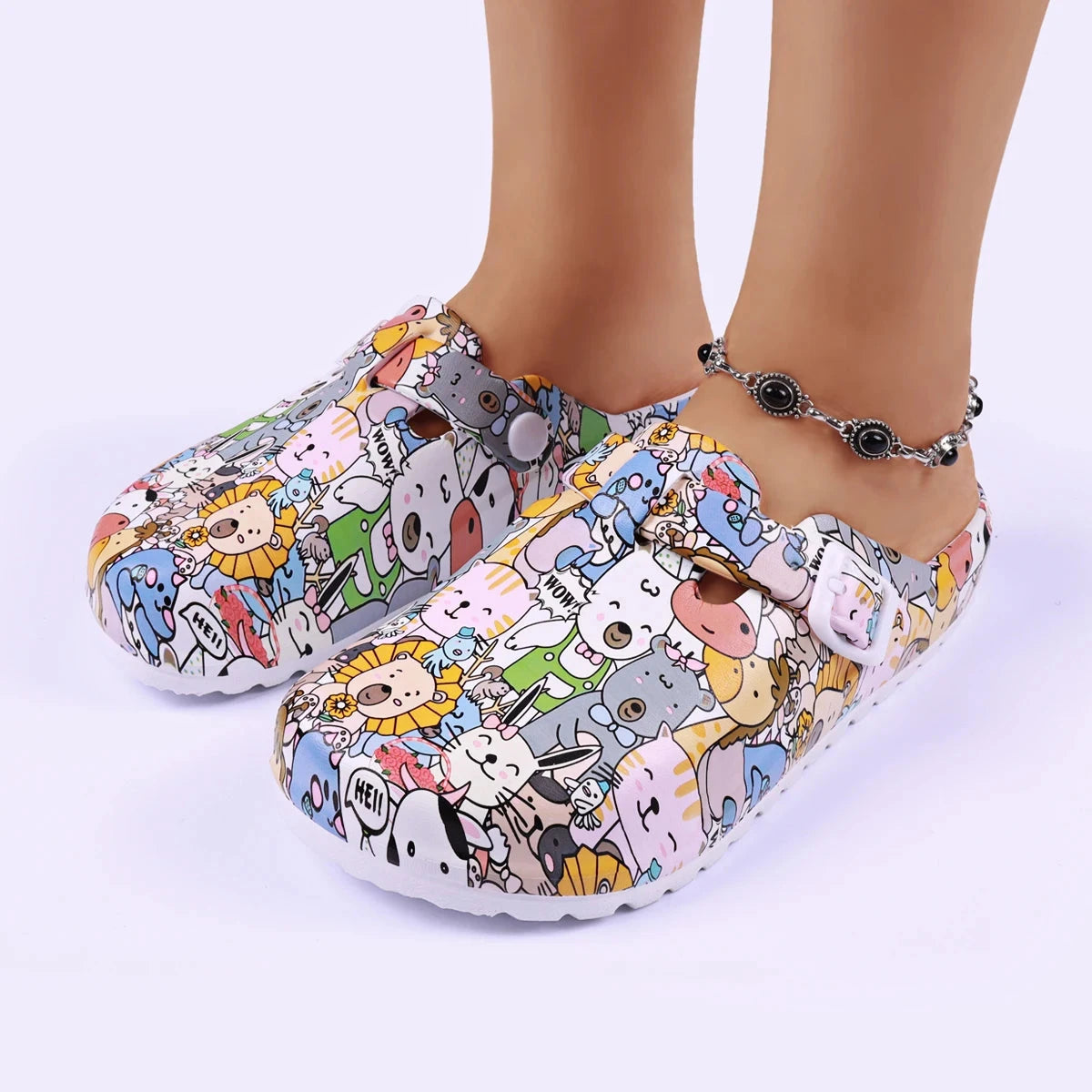 Women Flat Indoor Slippers Printing Soft EVA Soles GlowCart