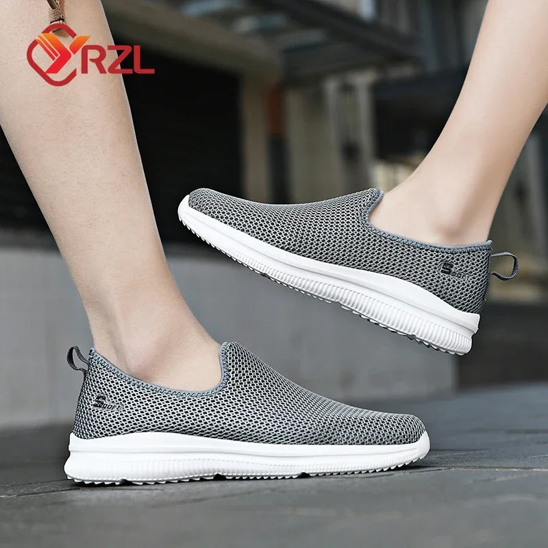 YRZL Men's Sneakers Breathable Unisex Casual Shoes Outdoor Non-Slip Mesh Loafers Walking Lightweight Fashion Male Tennis Shoes GlowCart