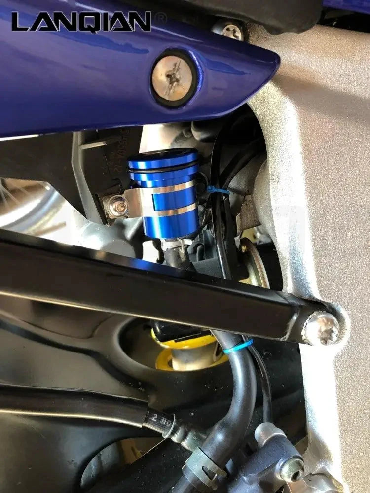 For Yamaha YZF R1 R3 YZF R6 Motorcycle CNC Rear Brake Fluid Tank Reservoir Cup YZF R3 R1 R6 2002 2003 2004 2005 2006 2007 2008 GlowCart