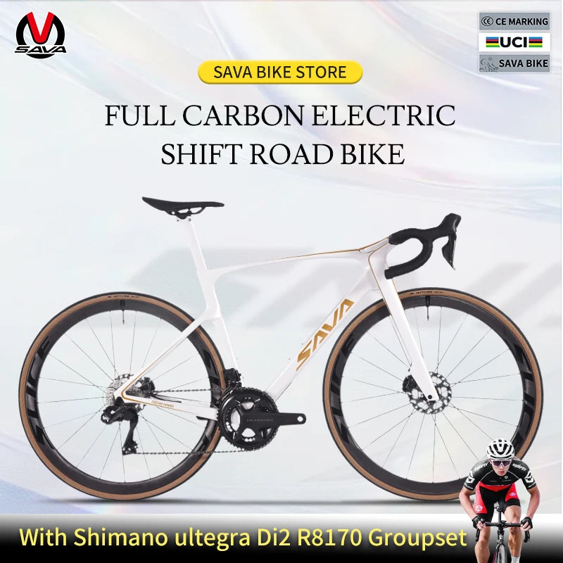 SAVA Dream Maker Full Carbon Road Bike Electronic Shift SHIMAN0 Ultegra 8170 Di2 24-Speed 7.4kg Race Bike GlowCart