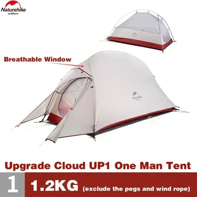 Naturehike Cloud Up 1 2 3 Person Camping Tent Ultralight GlowCart