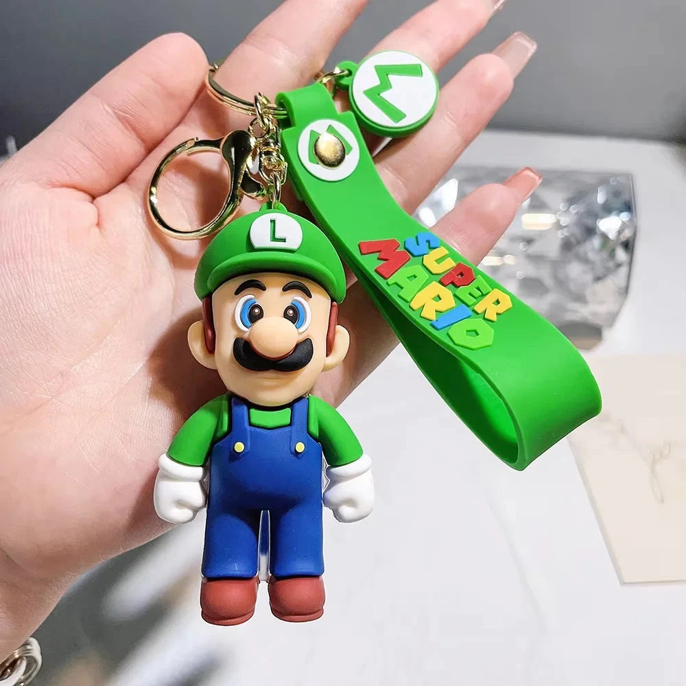 Super Mario Bros Keychain Action Figure Pendant Cute Cartoon GlowCart