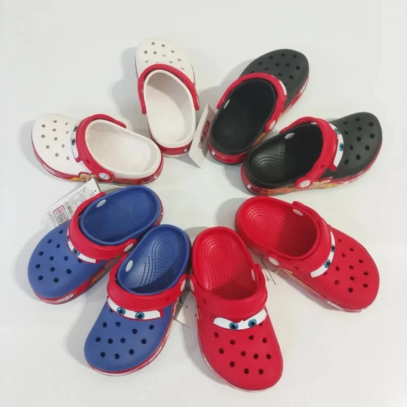 Mcqueens Kawaii Eva Sandals Anime Home Beach Shoes Disney Children Breathable Slippers For Kids Gift Ankle-Wrap Luminous Slipper GlowCart