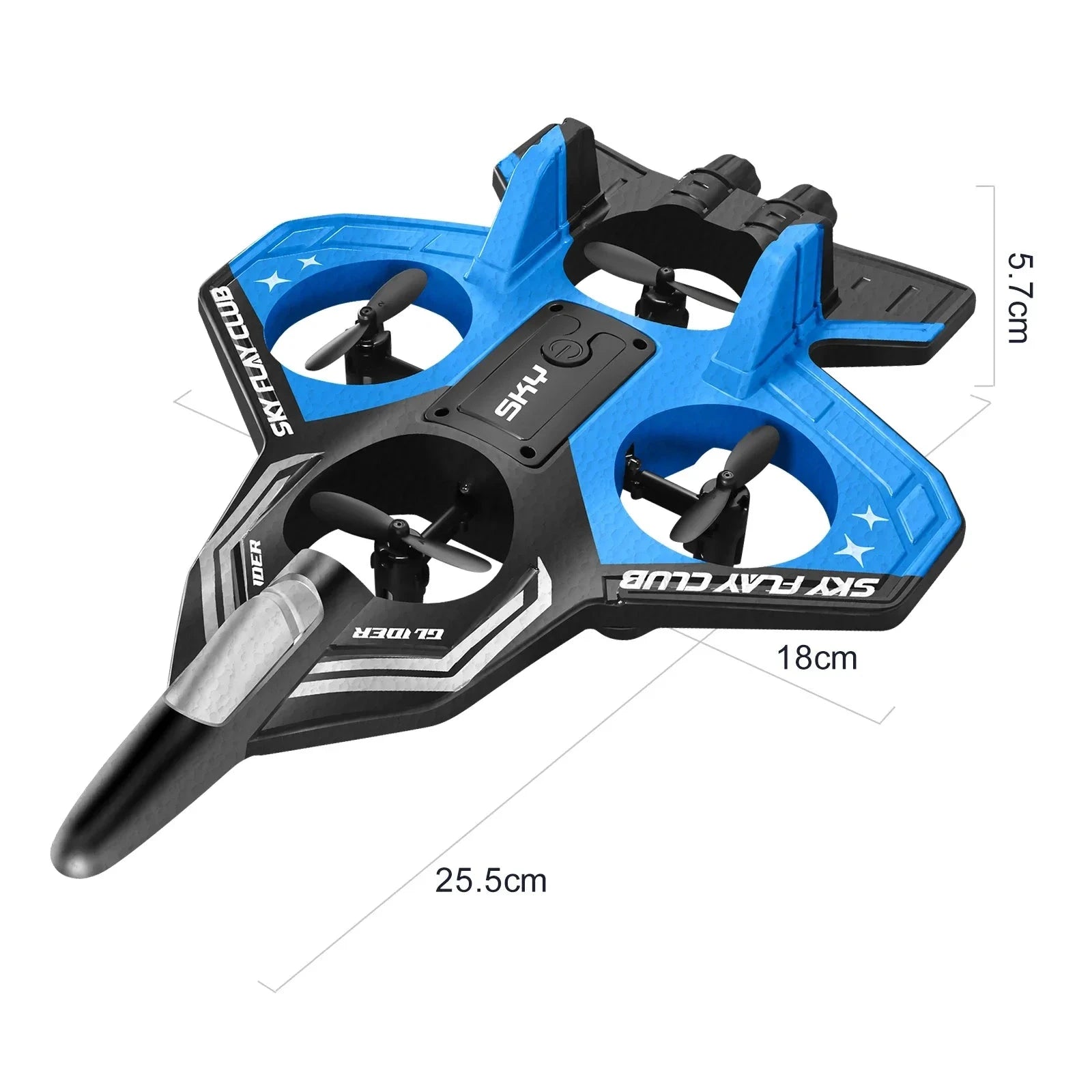 2025 New YP3 Foam Aircraft Remote Control Four Axle Fighter GlowCart