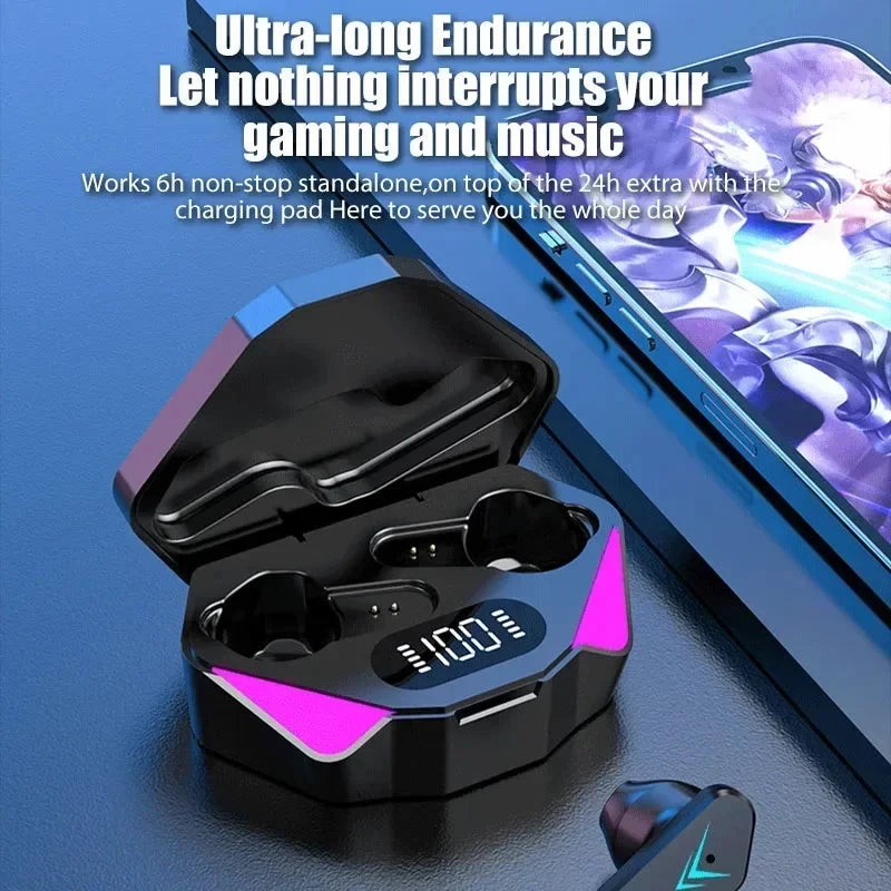 NEW AIR X15 Earphones Bluetooth Wireless Gamer Headphones GlowCart