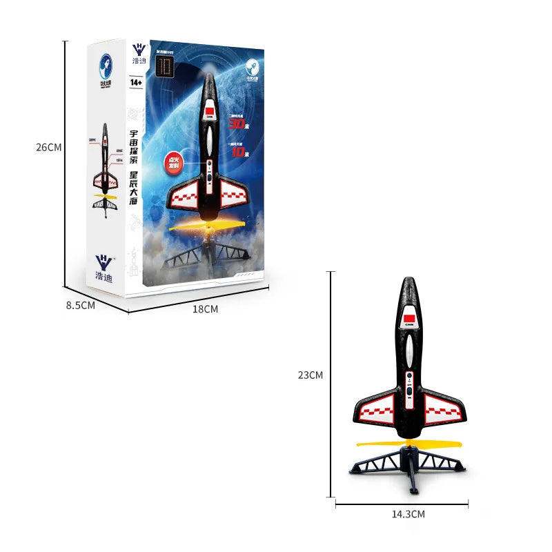 Electric Rocket Launcher Toys New Space Exploration Skyrocket With Parachute Kid Outdoor Toys Children Toys  Model Rocket Kit GlowCart