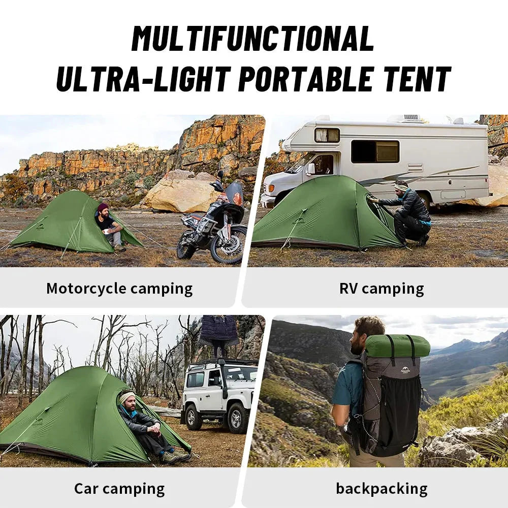 Naturehike Cloud Up 2 People Tent Ultralight 20D Camping GlowCart