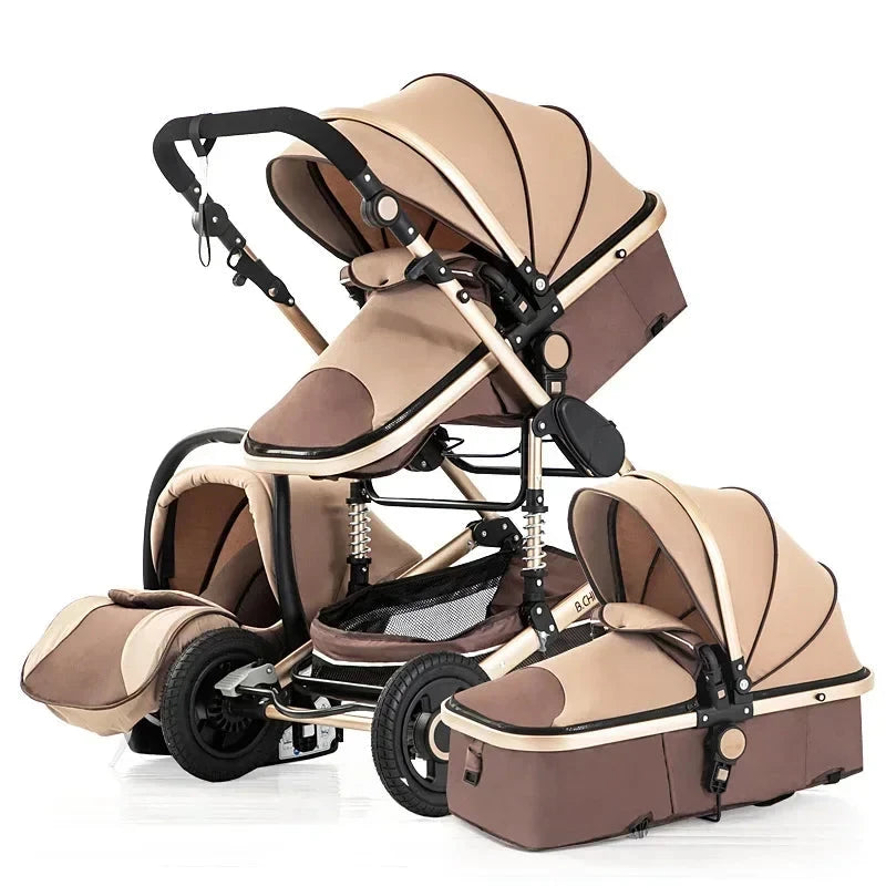 baby stroller 3in1 Luxury High Landscape baby pram portable baby pushchair multifunctional Newborn Carriage double faced GlowCart