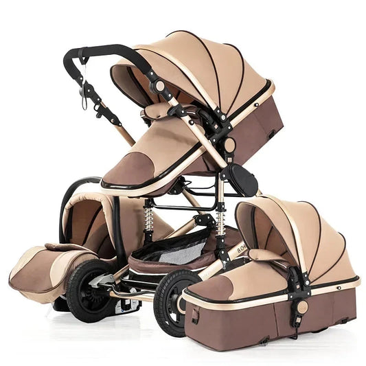 baby stroller 3in1 Luxury High Landscape baby pram portable baby pushchair multifunctional Newborn Carriage double faced GlowCart