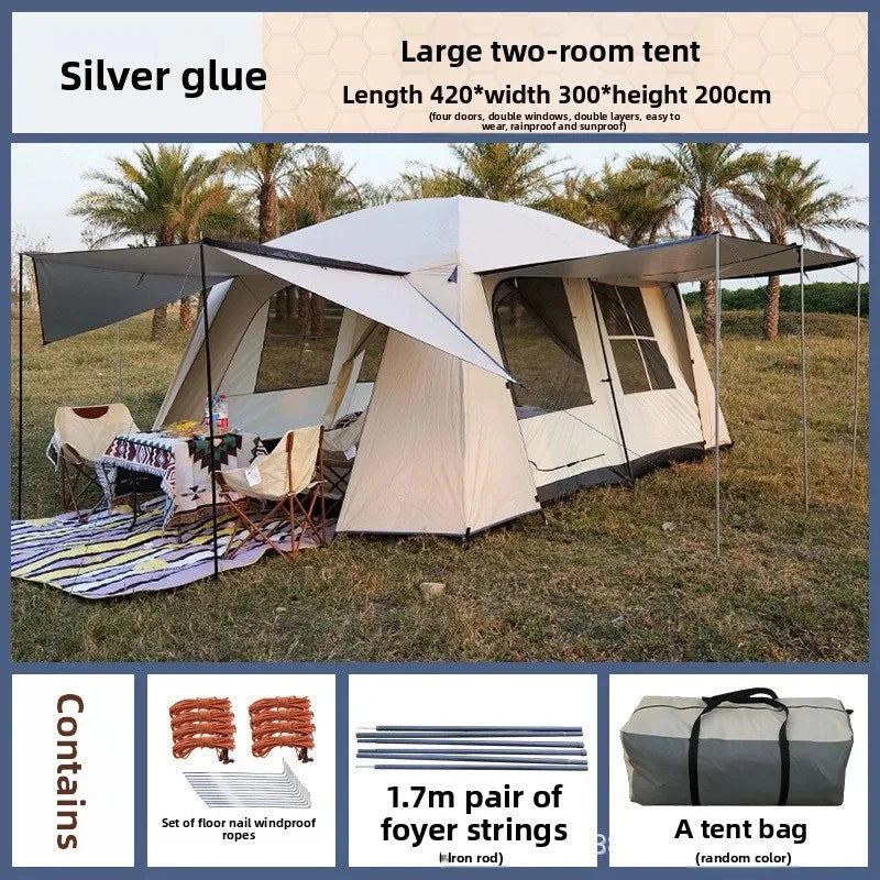 Outdoor Double-layer Thickened Two-bedroom One-living Room GlowCart