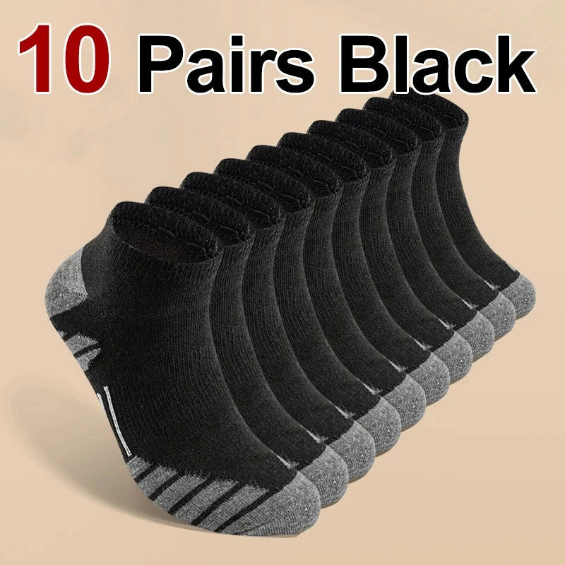 10/20 Pairs Men Women Sports Boat Socks Sweat Absorbing Breathable Suitable All Seasons Running Fitness Low Cut Casual Socks GlowCart