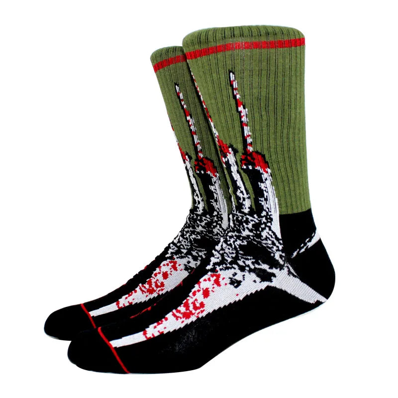 New Anime Funny Socks Long Men's Socks Cosplay Hip Hop Novelty HALLOWEE Crazy Soken Skateboard Socks horrible Women's Socks GlowCart