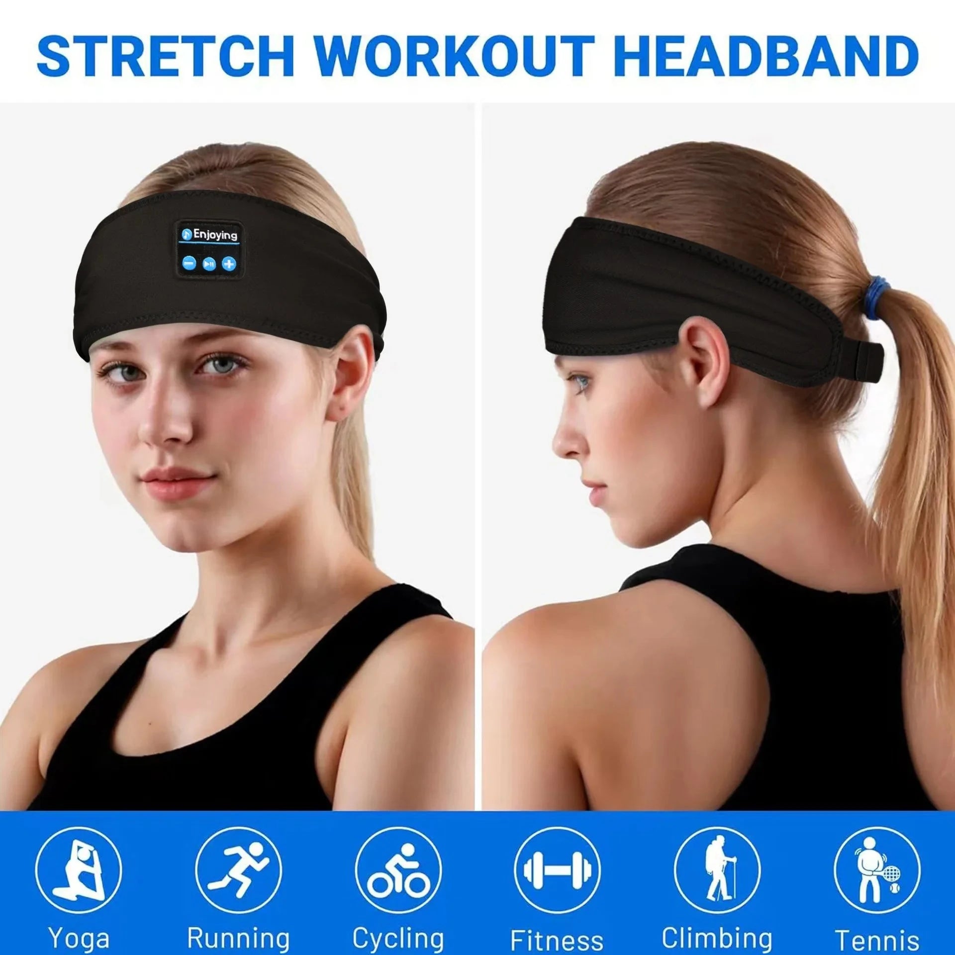Smart Eye Mask Patch And Bluetooth Wireless Headphone 3D GlowCart