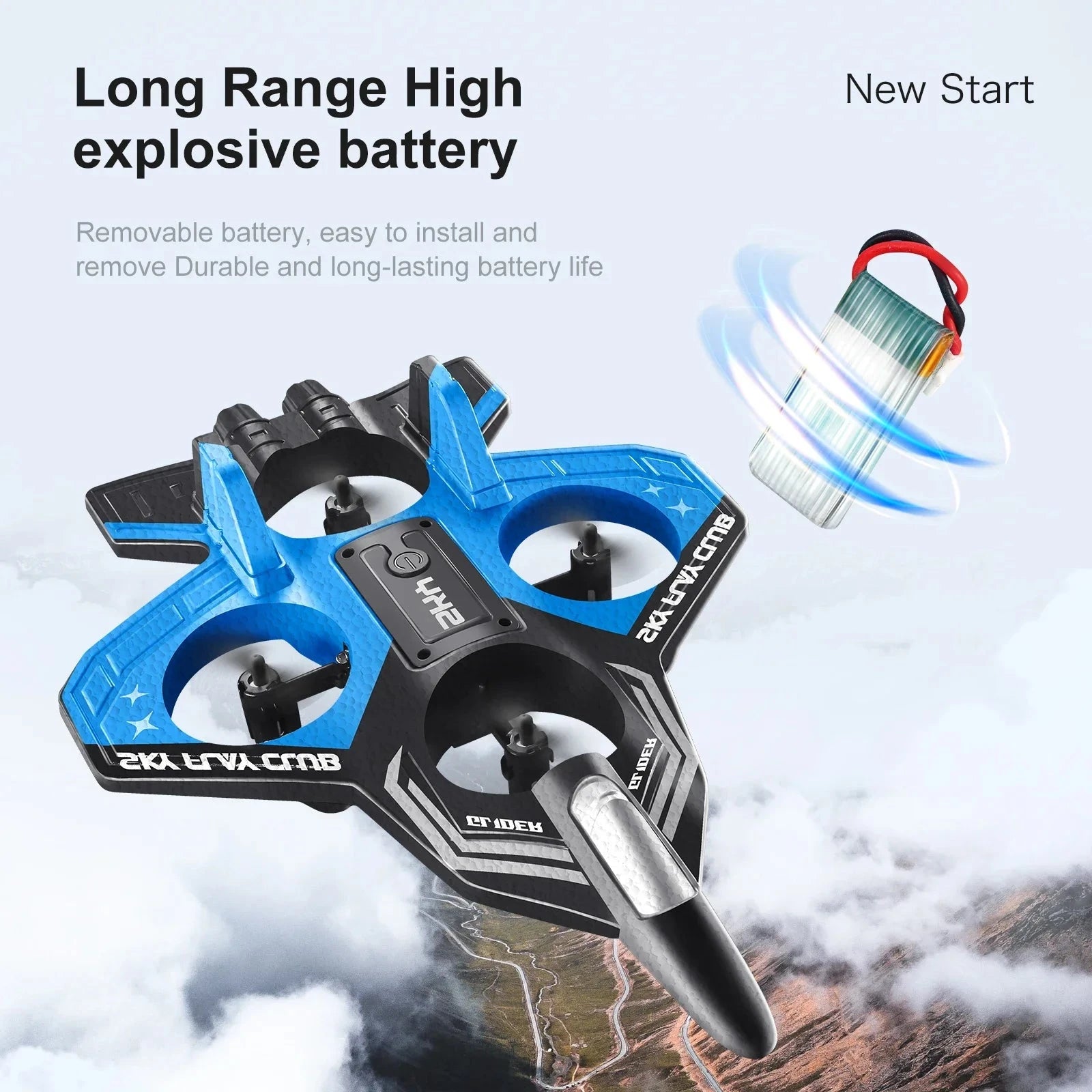 2025 New YP3 Foam Aircraft Remote Control Four Axle Fighter GlowCart