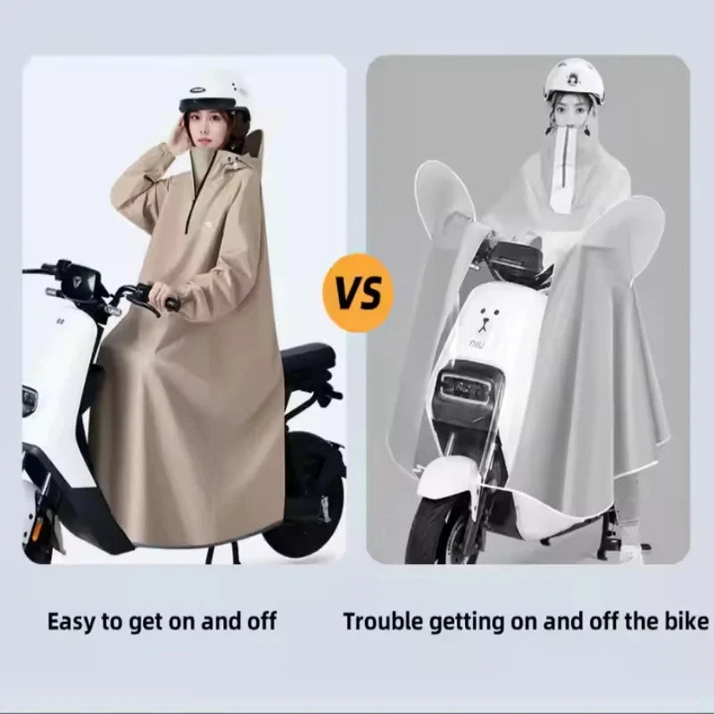 One-piece Long Motorcycle Raincoat Oxford Cloth Cycling GlowCart