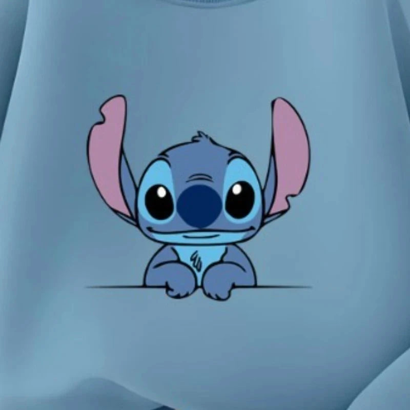 2025  Fall New Style Children's Casual Sweatshirt Sets Kids Sweatpant Set Stitch Printed Boys Pullover and Trousers 2pcs Suit GlowCart